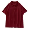 Camiseta blanca de manga corta, algodón puro, estilo veraniego para hombre, marca trendy americana, polo estiloso, top de media manga pesado de moda