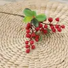 Buquê de frutas vermelhas artificiais para decoração de cena, arranjo floral realista de alta qualidade, frutas artificiais, mirtilo, flores artificiais