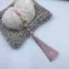 Abanico Xiangfei de 12 cm con Borla Verde, Abanico de Borla de Mariposa con Borlas Colgantes, Accesorio de Ropa Han de Estilo Antiguo, Sobre de Cheongsam de Estilo Étnico