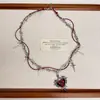 Llegada Nueva Collar de Amor Sangriento con Espinas Rosa con Espinas Góticas Decorativo de Nicho Elegante Collar para Damas
