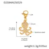 Azucarero Cubo 5A Circonita Pulpo Estrella de Mar Estilo Playa Multiaccesorio Collar DIY Joyería de Acero Inoxidable Cadena Versátil para Clavícula