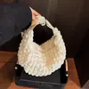 Bolsos para Mujer 2025 Nuevo Bolso Gorro de Punto Burbuja Gran Capacidad Bolso Cruzado Pleated Commuting Bolso de Hombro para Mujer