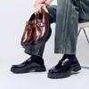 Mocasines Transfronterizos para Hombre Slip-on Suela Gruesa Estilo Británico Zapatos Casuales Zapatos de Hombre