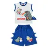 Traje de Verano sin Mangas para Niños 2026 Nuevo Modelo Ropa de Verano Delgada Luminosa de Ultraman para Niños y Niños Pequeños