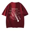 Camiseta de Manga Corta de Algodón Puro de Peso Pesado 260g para Hombre, Ajuste Holgado de Verano, Camiseta Base Estampada No Transparente, Top de Marca de Moda, Camiseta de Hombre