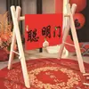 Decoración Inteligente para Puerta de Primer Cumpleaños de Bebé, Ceremonia de Fotografía Infantil, Set de Decoración de Marco de Madera de Cebolla para Puerta