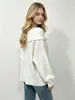 Suéter de Punto de Hombro Único Otoño e Invierno Europeo y Americano para Mujer Cuello Plegable Holgado Off-the-Shoulder Manga Larga Fábrica de Origen Venta al por Mayor