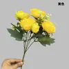 Flores Artificiales con 5 Cabezas Pequeñas Mezcladas con Peonías, Flores de Seda Artificiales de Comercio Exterior Transfronterizo para Exhibición en Casa, Accesorios de Fotografía, Flores Falsas