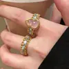 Estilo Chino Nuevo Estilo Chino Esmalte Goteado Encaje Calabaza Anillo para Mujer Índice Anillo de Dedo Anillo Estilo Chino de Temperamento