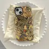 Funda de Teléfono de Doble Capa Estilo Salvaje Floral Leopardo Europea y Americana para iPhone 17 Pro Max, Película Anti-Caída para iPhone 15 Al por Mayor