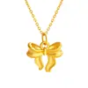 Pingente Dourado Shuibei Shenzhen Ouro Puro 999 Colar Laço Princesa Fugitiva Atacado de Joias de Ouro Transmissão ao Vivo Douyin