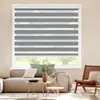 Cortinas de Gasa Suave tipo Lino Imitación para Comercio Exterior, Cortinas Cebra Completas y Semiblindaje para Oficinas de Ingeniería, Cortinas con Elevación de Cuentas