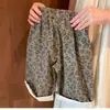 Conjunto Elegante de Outono para Meninas 2026, Conjunto de Duas Peças Tendência para Bebê Menina com Blusa Manga Longa Color Block e Calça Wide Leg Estampa de Leopardo, Para Primavera e Outono