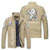 Chaqueta Deportiva con Cremallera y Estampado de Logo Delgado para Hombre, Estilo Callejero, para Correr, Europea y Americana Transfronteriza, Primavera y Otoño 2024