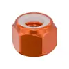 Aleación de Aluminio Nylon Tuerca Antiaflojamiento Naranja Anodizada Tapa de Tornillo de Bloqueo Hexagonal Exterior m2m2.5m4m5m6m8