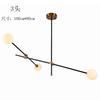 Lustre de feijão mágico nórdico Iluminação artística criativa molecular de vidro Post-moderno simples Lâmpada de sala de jantar Lâmpadas americanas de quarto