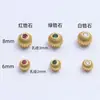 Cuentas Espaciadoras de Oro Antiguo que Conservan el Color Cuentas de Calabaza Pulsera con Circonita Micro-Pavimentada Cuentas Sueltas Pulsera DIY Collar Accesorios para Pulseras y Collares Cuentas de Cobre
