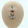 Anillo para ombligo de venta caliente transfronterizo en forma de S con circonita, clavo para ombligo de acero inoxidable, joyería para perforación corporal, venta al por mayor