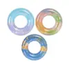 Flotador Inflable Transparente para Niños con Lentejuelas, Estilo Cielo Estrellado, Flotador Redondo, Flotador para Axilas, PVC Inflable Ecológico