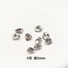 Accesorios de joyería de acero de titanio galvanizado al vacío oro de 18 quilates piedra triturada plata accesorios de joyería DIY especificaciones cuentas