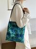Bolsa de Ombro Popular, Bolsa de Axila Feminina, Bolsa de Mão, Bolsa Tote de Grande Capacidade para Deslocamento, Saco de Armazenamento de Tecido Estampado Atacado