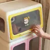 Armario de Almacenamiento Dopamina Libros Juguetes Ropa Snacks Estante de Almacenamiento Sala de Estar Carrito con Ruedas Armario de Almacenamiento