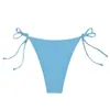 Nuevos Sexy 2026 Triángulo Aguas Termales Color Sólido Estilo Europeo y Americano Bañador para Hombre Venta al por Mayor Transfronterizo Atado Traje de Baño de Playa Bikini para Mujer