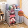 Cesta de Almacenamiento para Esterillas de Yoga, Estante de Almacenamiento para Equipos Deportivos y de Fitness en Casa, Estante de Almacenamiento Doméstico para Rellenar Espacios para Bádminton y Baloncesto