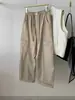 Pantalones de Trabajo Patchwork de Estilo Deconstruido Otoñal Fusión Versión Coreana Adelgazantes de Cintura Alta Pierna Ancha Pantalones Cimitarra para Mujer Dobladillo Enrollado Casual Largos