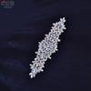 Yulapan S121 Cinto Coreano Feito à Mão com Strass Flor Pérola Fita Azul Patch Acessórios Nupciais