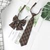 Estilo Universitario Estudiante Corbata Oscura Hombres Uniforme Japonés Set de Corbata JK Uniforme Escolar Camisa sin Corbata Lazo Nudo de Lazo para Mujer