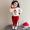 Conjunto de Sudadera de Manga Larga para Niñas 2026 Primavera y Otoño Nuevo Conjunto Casual de Dos Piezas a la Moda para Niñas Pequeñas, Ropa Elegante de Otoño para Niños