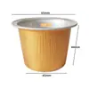 5-230ml tamaño pequeño té de enzimas polvo para la salud taza de papel de aluminio paquete de café caja de lata dorada 10