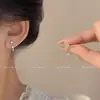 Pendientes Sencillos de Cruz Estrella para Hombre con Circonita Moda Pequeños para Dormir Sin Cuelgue Trasero Pendientes de Aguja Plateada Versátiles