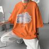 Camiseta de manga corta de verano para hombre, diseño holgado de cuello redondo con estampado de oso, camiseta de media manga de marca de moda de estilo Hong Kong de talla grande