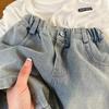 Shorts Jeans Masculinos, Calças Casuais Estilo Coreano para Crianças, Calças Capri de Verão Novas para Crianças Pequenas e Médias, Estilo Feminino