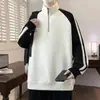 Sudadera con cremallera y cuello alto para hombre, nueva colección primavera 2026, estilo Hong Kong, moderna y versátil para adolescentes y estudiantes