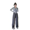 Pantalones Cargo de Pierna Ancha Adelgazantes de Cintura Alta de Siete Colores de Alta Gama Estilo Americano Fresco Deportivos de Secado Rápido para Mujer