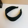 Rede vermelha com cor sólida de abas largas listradas lã headband alta craniana superior headband francês atmosfera suave acessórios para cabelo atacado