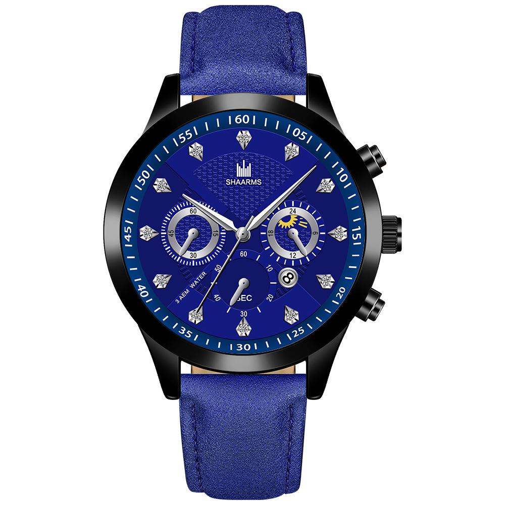 蓝色皮带黑壳蓝面银针