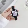 Para Apple applewatch s7 cintura delgada siete cuentas finas acero metal iWatch se correa casual universal