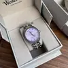 Dropshipping Reloj Vivian Westwood Azul Hielo Triturado Nuevo Reloj Morado Ciruela para Mujer Fruta del Dragón Saturno Reloj Pequeño Dorado