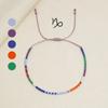Europa y Estados Unidos Amazon transfronterizo explosiones pulsera de los doce constelaciones tejida a mano con cuentas de arroz fino pulsera joyería al por mayor