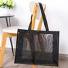 Bolsa Tote de Malha de Nylon Personalizada Preta para Compras Respirável Grande Capacidade Bolsa de Rede para Armazenamento de Praia Bolsa de Mão Atacado