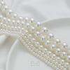 Hilo de Cuentas Redondas de Perla Artificial de Vidrio Blanco Shijia Ao para Pulsera de Cuentas Hecha a Mano DIY Material para Collar