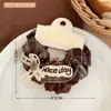 Goma para el pelo floral con forma de corazón artístico estilo vintage coreano color café para niñas, que ofrece un look de alta gama, elegante y a la moda