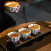 Taza Maestro Cultural y Creativo de la Ciudad Prohibida Cerámica Taza de Té Kung Fu Taza de Degustación Set de Tazas de Té Regalo Caja de Regalo de Alta Gama Recuerdo