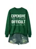 Sudadera de moda casual para mujer de otoño e invierno, costosa y difícil, estación independiente de deseos de Amazon