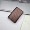 Billetera para tarjetas de crédito de fibra de carbono RFID de aleación de aluminio para hombre transfronteriza antirrobo con cepillo antimagnetización, billetera para tarjetas bancarias, Amazon en stock