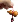 Colgante de Calabaza de Madera de Durazno Natural para Mujer, Colgante de Cadena para Teléfono Móvil de Cinabrio, Colgante de Seguridad para Llavero de Coche para Hombre